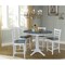 International Concepts Round 36 in Rd Extend Dining Table, 4 Emily Stools, White/Heather Gray, 36 W, 48 L, 36.1 in H, Wood K05-36RXT-27B-S6172-4 - alternate 3